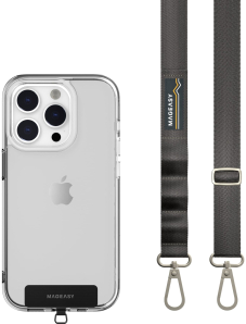 Mageasy STRAP+STRAP CARD- 20mm for iPhone - Concrete Gray