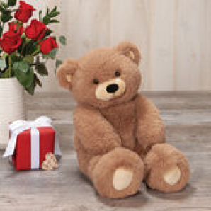 100cm soft standing beige bear