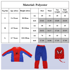 Spider man muscle  costume small