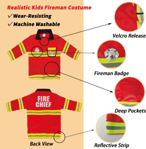 Fire man costumr medium