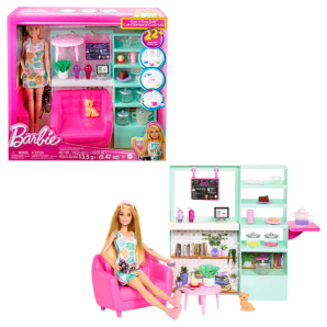 Barbie self-care tea shop playset