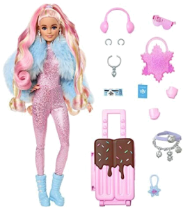 Barbie extra fly themed doll - snow HP