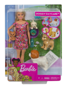 Barbie doll and pets