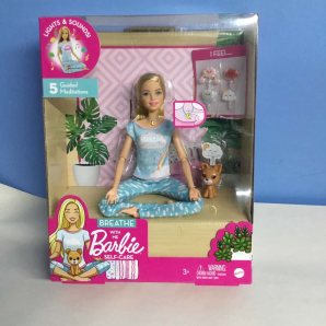 Barbie breathe with me playset doll