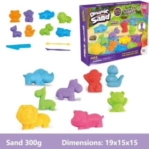 2 in 1 color dogh play and magic sand