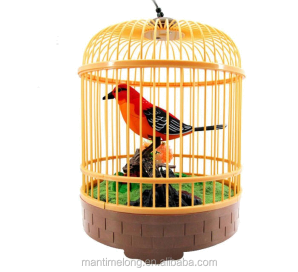 Beautiful bird in cage