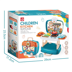 3 in 1 children kitchen suitcase