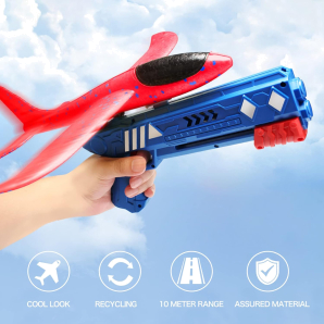 2 in 1 foam plane with gun