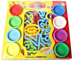 color dough number clay set