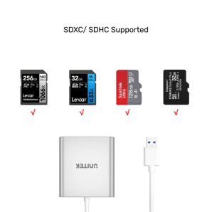 Unitek Usb 3.0 3-Port Memory Card Reader