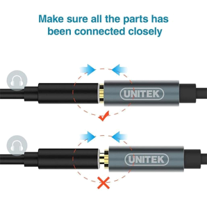 Unitek 3.5Mm Aux Audio Cable-Male To 2Xfemale