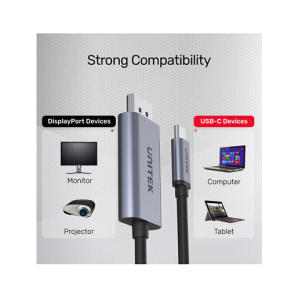 Unitek 4K 60Hz Usb-C To Displayport 1.2 Cable  2M