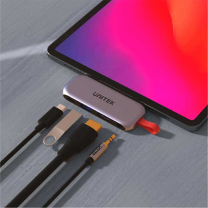 Unitek Uhub Q4 Lite 4-In-1 Usb-C Hub For Ipad Pro And Air With Hdmi And 100W Power Delivery