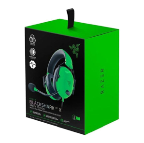 Razer Blackshark V2 X Headset, 7.1. Surround Sound, Hyperclear Cardioid Mic, Triforce 50Mm Drivers  Green