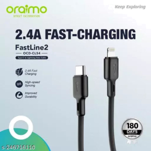 Data Cable Oraimo Ocd-Cl54 2.4A C To Iightning