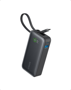 Anker Nano Power Bank 30W Built-In Usb-C Cable 10000Mah A1259H11 - Black